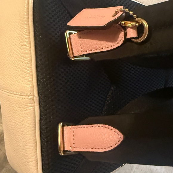 Coach Tan and Pink Cherry Print Women's Bag - Picture 2 of 6